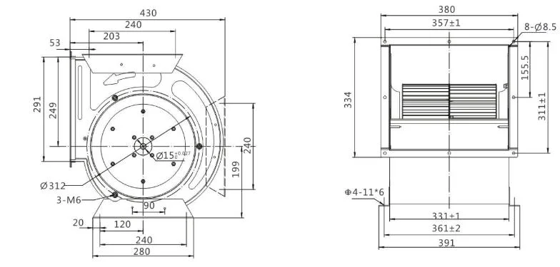 High-Flow Frequency Centrifugal Blower Fans for Air Conditioning, Heating, Ahus, Air Curtains & Heat Recovery