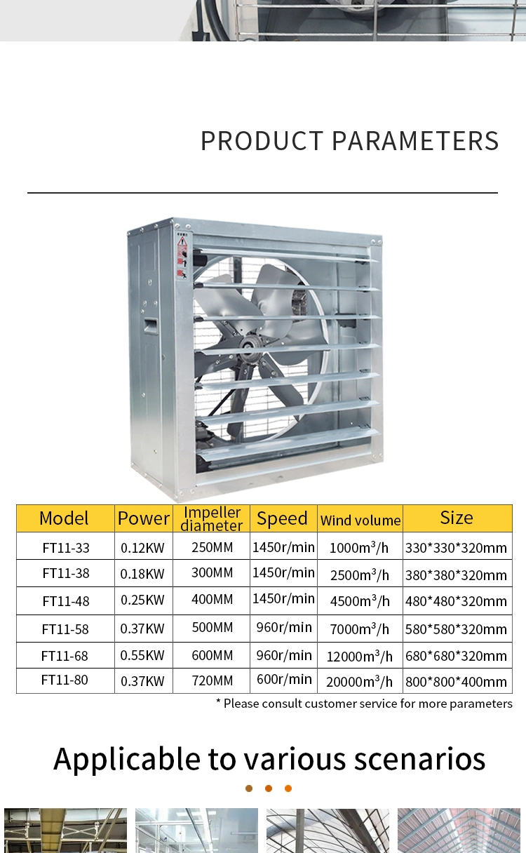 Strong Wind Weighted Fuselage Strong Wind Low Noise and Quiet Negative Pressure Fan